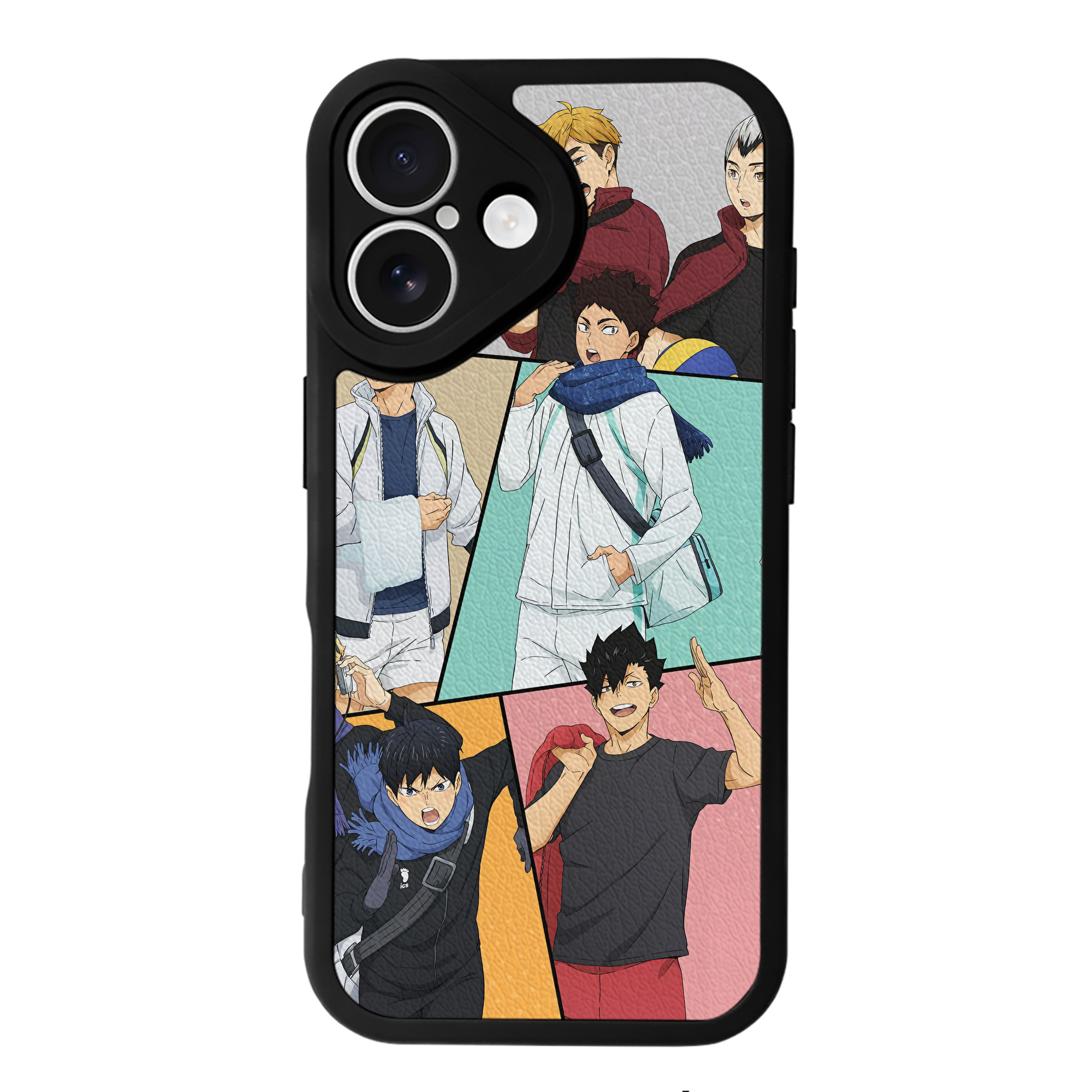 （画像用） ハイキュー!! Haikyu!! 【iPhone 16シリーズ対応】シリコンスマホケース（レザー調） 材質：シリコン